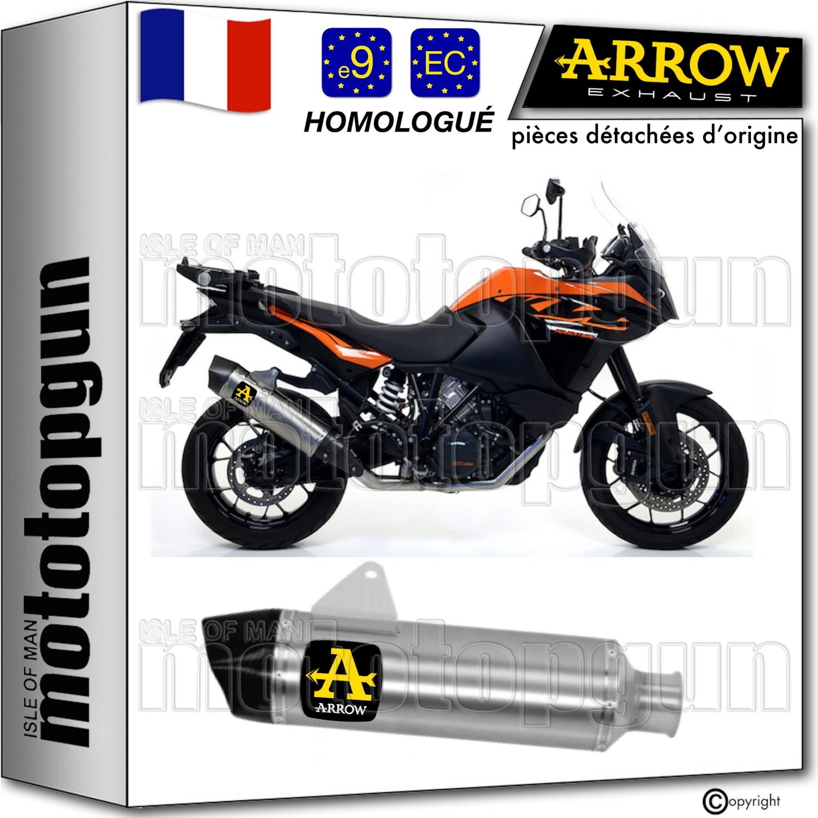 Pot Arrow Maxi Race-Tech KTM 1090 Adventure 2020 réduction vibrations et bruit sport