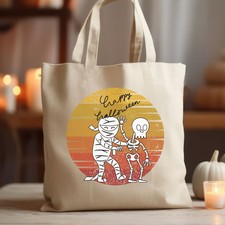 Trick or Treat Candy Halloween Tote Bag, Halloween trick or treat Tote Bag
