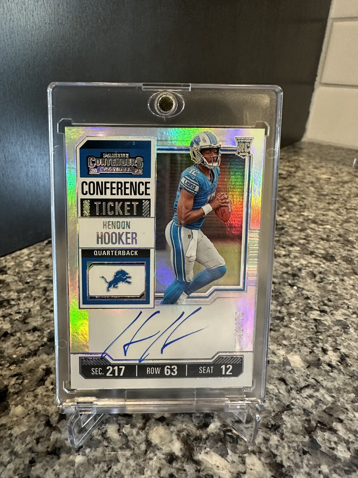 2023 Panini Contenders- Conf. Ticket Auto Lions - Hendon Hooker #'d/75