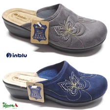 OFFERTA INBLU solettaSOFT PELLE ciabatte pantofole donna tessuto invernali BJ131