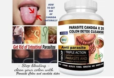 Parasite Detox Cleanse Candida Support Colon Health 100 Caps Natural Formula