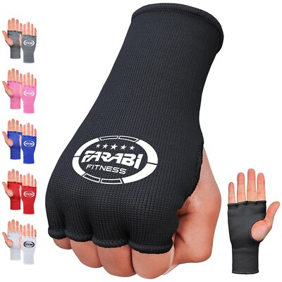 Boxing Hand Wraps Half Finger Elasticated Inner Gloves without Gel