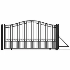 ALEKO Paris Style Yard Garden Ornamental Steel Single Sliding 12' Driveway Gate