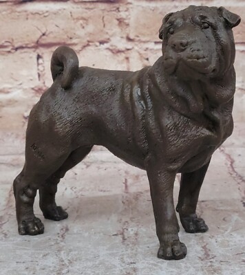 Bronze Shar Pei, Bronze Statue Tierfigur Skulptur Hund Figur Kunstwerk Verkauf