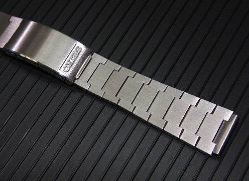 NOS Vintage SEIKO 1970 Bracelet Watch band Thick Link 18mm Straight *NO US SELL* - Foto 12 di 14