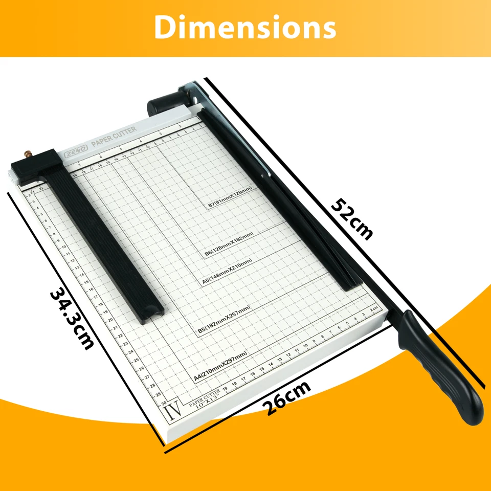 HEAVY DUTY PROFESSIONAL A4 PAPER GUILLOTINE CUTTER TRIMMER MACHINE HOME OFFICE - Image 2 of 4