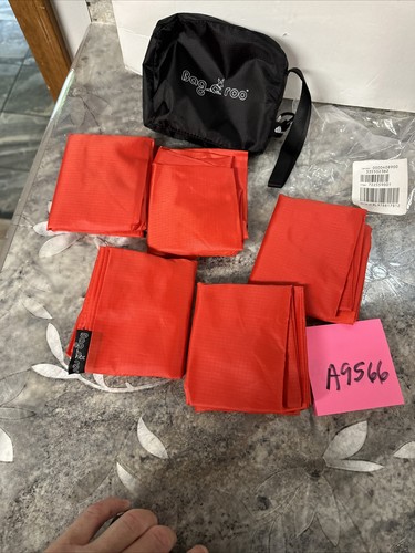 Bag-a-Roo Reusable Shopping Bags 5 Pack 23” X 14.5” Red Can Hold Up To 60lbs - Picture 20 of 20