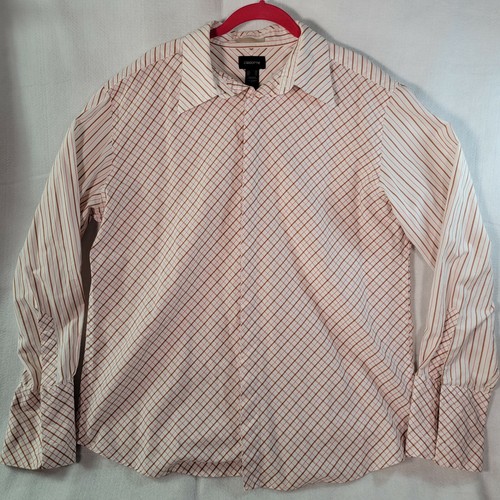 Claiborne Mens Button Down Shirt Size XL Striped Cotton French Cuff - Picture 2 of 12