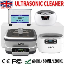 600ML/800ML/1200ML Ultrasonic Cleaner Jewellery Coins Cleaning Machine Basket UK