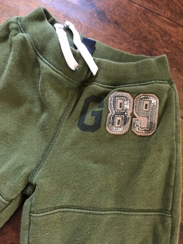 Boys Athletic Pants GAP size 4 Green Cotton Pants Used - Picture 2 of 4