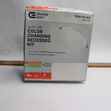 Commercial Electric LED Slim 3 CCT Canless White 6" 1009410812