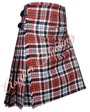 Clan Borthwick Dress Tartan Kilt For Men's - Traditional 8 Yard Custom Size kilt