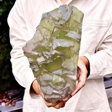9.92LB Natural green cubic fluorite - quartz crystal mineral specimen