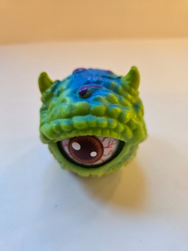 Vintage Mad Balls Knock Off Pop-Out Eye Horn Head Green Cyclops Toy Bootleg