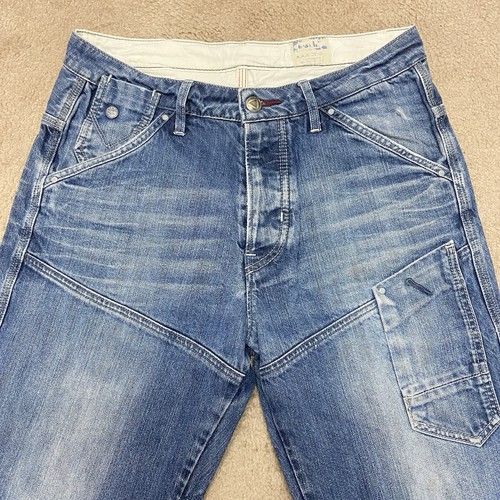 Vintage G Star Raw Jorts Men’s W30 Cargo Buckle Back Denim Shorts Whisker Fade - Picture 8 of 20