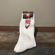 Vintage Nike Socks 80s/90s Jordan 1 1985 Chicago   White Red Big Swoosh