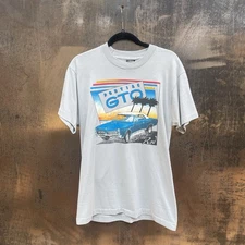Vintage 90s Pontiac GTO Street Rod Single Stitch Gray T-shirt Men’s Size M/L