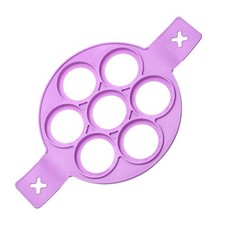 Non-Stick Silicone Pancake Maker, Round Shape Pancake and Egg Ring, Purple