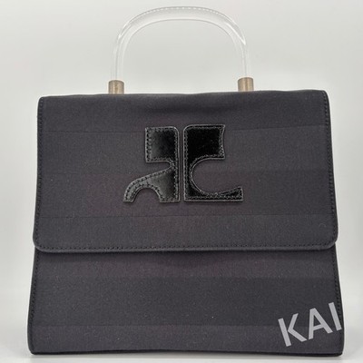 Courrèges One Handle Handbag Clear Logo Authentic from Japan Courreges
