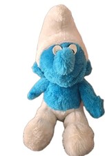 Peyo Wallace Berrie Co Plush Smurf Stuffed Animal Blue Toy Doll Vintage 1979 10"
