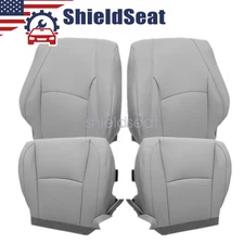 Driver & Passenger Leather Seat Cover Gray For 2004-2009 Lexus RX330 RX350 RX400