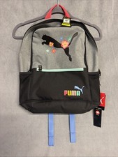 PUMA Eclipse 18.5" Backpack w/ 15" Laptop Sleeve - Gray/Black/Floral NEW