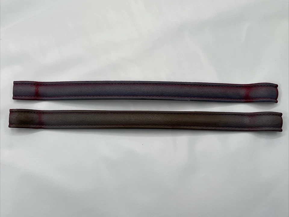 81-86 DODGE D150 w150 RAMCHARGER Rojo *DESTEÑIDO* CORREAS DE MANIJA DE PUERTA OEM PAR Foto 2 de 4