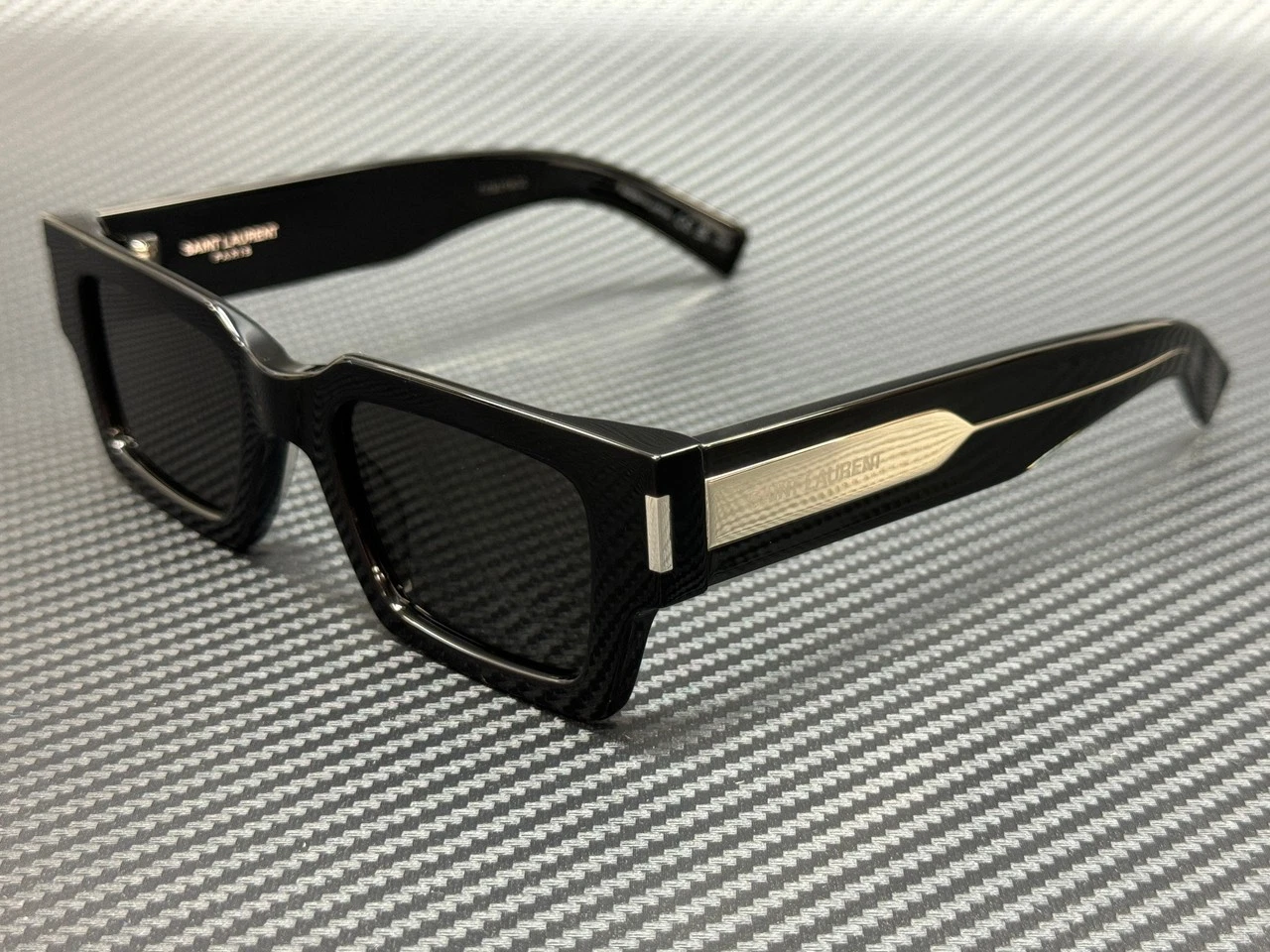 Saint Laurent — SAINT LAURENT SL 572 001 Black Grey Unisex Medium 50 mm Sunglasses