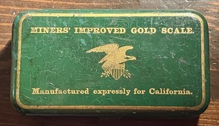 1850s Gold Rush era Miner's Pocket Scale "MANUFACTURED EXPRESSLY FOR CALIFORNIA"
