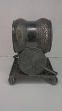 antique Victorian napkin rings silver plated 1880's Meridan Co.  Fans & Birds