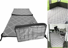 Paradise 2.5 x 2.5m Luxury Awning Carpet Moroccan Style Ground Sheet Grey