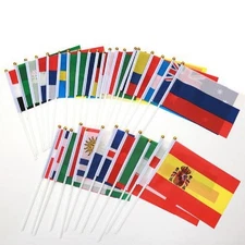 50pcs 2022 World Cup top 32 flags Fifa Coupe Du Monde Nations Drapeaux 14*21cm