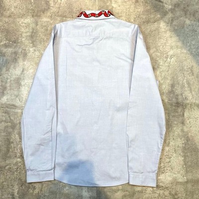 GUCCI Snake Embroidered Shirt BTS V Taehyung Worn Italy Cotton