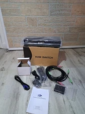 CKL Dual DVI 2 Port KVM Switch 1080P 