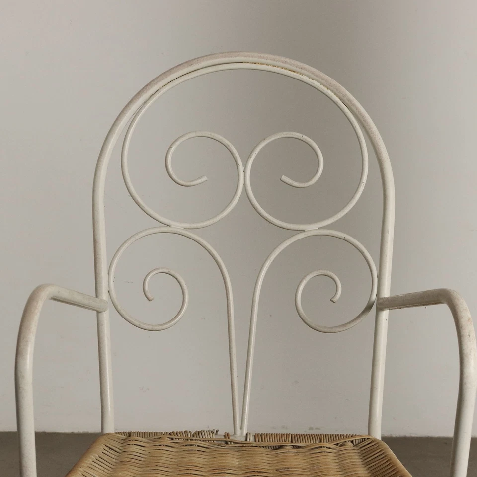 Vintage Gartenstühle Emailliertes Eisen Kunststoff der 60er Jahren Originell - Bild 4 von 4