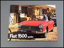 1966 Fiat 1500 Spider Vintage Car Sales Brochure Folder