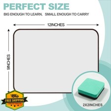 6 Pack 9x12 Dry Erase Boards for Kids, Double Sided Whiteboards with Markers ...