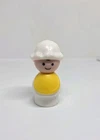 #2 Vintage Fisher Price little people white baby 👶 with yellow bib & bonnet