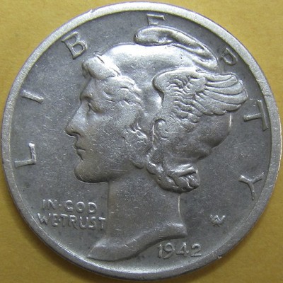 1942-D Mercury Dime - 90% Silver