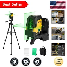 Wide Angle 100Ft Green Laser Level & Tripod - Perfect for Construction Projects