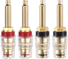 4PCS 5-Way Binding Post Terminals - Solid Bra...