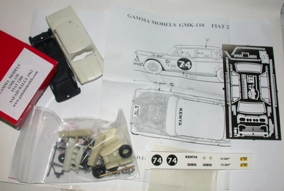 kit Fiat 2300 #74 Gobby-Engelbrecht Safari Rally 1960 - Gamma Models 1/43 - Immagine 4 di 4