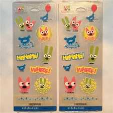 Rare HOOPS & YOYO Sticker Sheet Lot 2 pkgs Stickeroni PIDDLES Hallmark Sealed