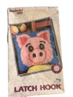 New ListingNew Sealed 12in x 12in Square Pig Latch Hook Kit Craft Wonder Art Caron Rug Yarn