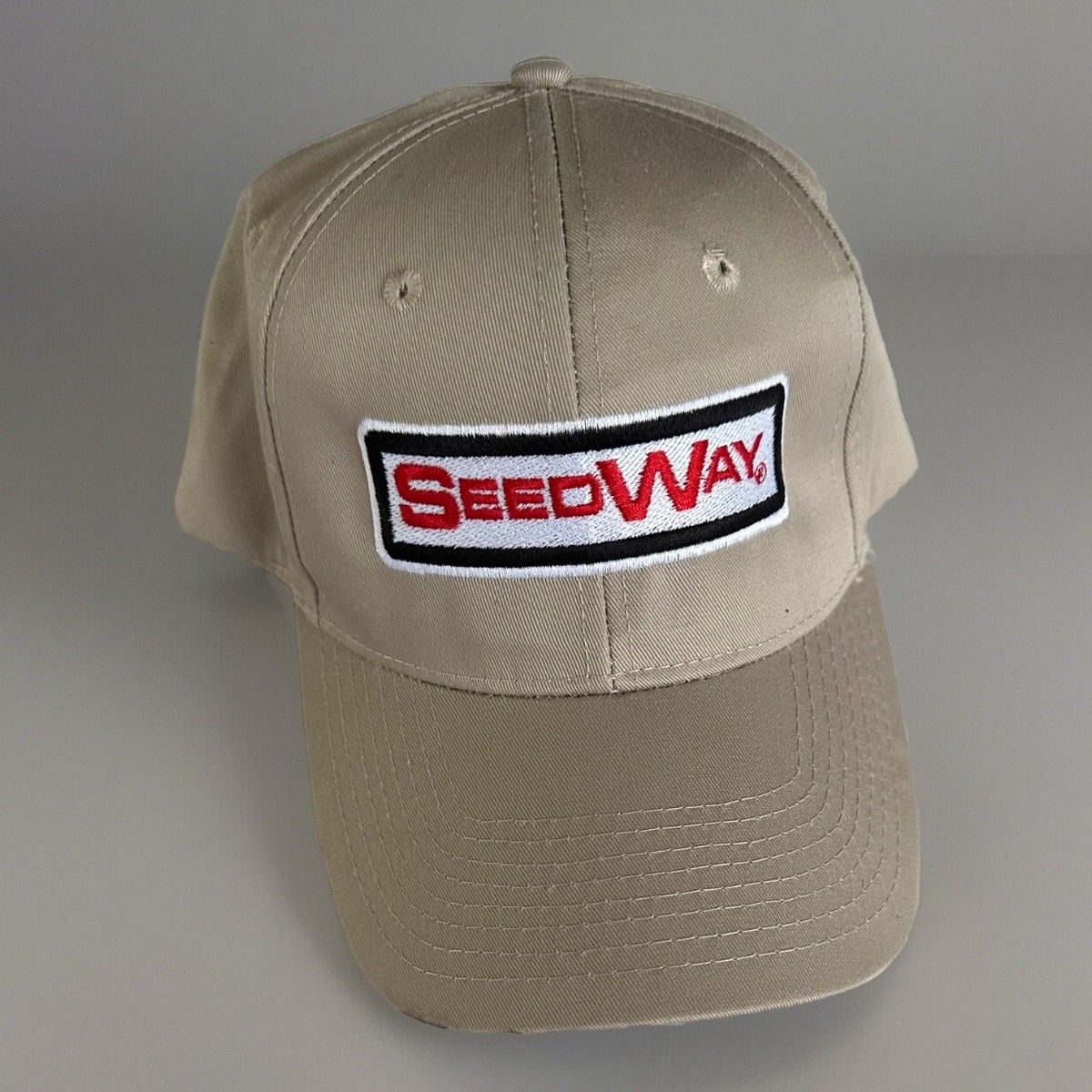 Seedway Tan Khaki Trucker Patch SnapBack Baseball Hat NOS | eBay
