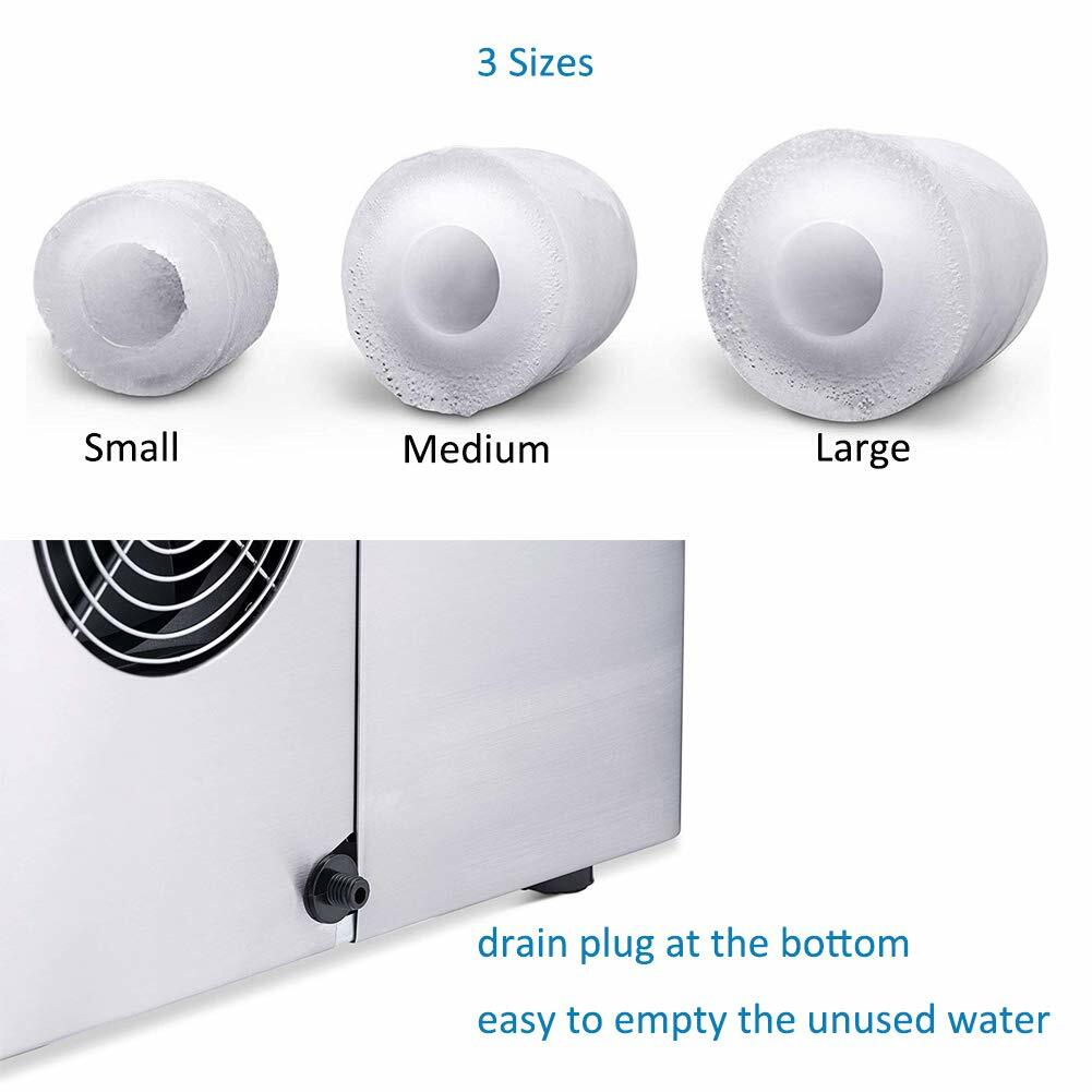 SMAD Ice Maker Fridge Ice Cube Machine Stainless Steel Countertop Built