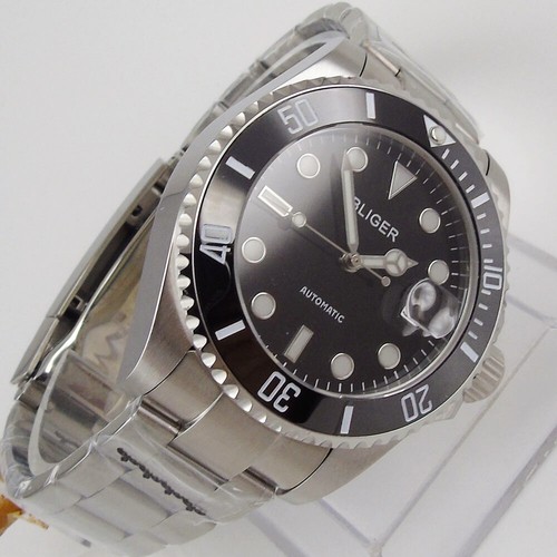 43 mm automático para hombre Wacth NH35A PT5000 Miyota correa ostra cristal zafiro fecha - Imagen 8 de 14