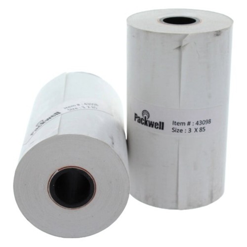 PACKWELL 3" x 85' Thermal Paper Rolls (50 rolls) *SPECIFIC STATES ONLY* - 第 1/4 張圖片