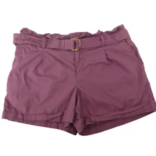 Loft Women's Gold Coral Pink Size 4 32W Riviera Shorts Belted 4 Inch Inseam