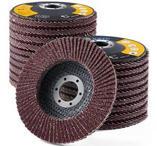 4.5in 28 PACK Aluminum Oxide Flap Discs 40 60 80 120Grit Grinding Wheel Sanding